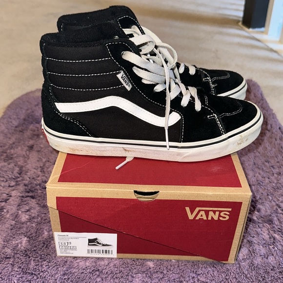 Vans Filmore Hi High Top Black/ White Sneakers Size 5 Unisex - Picture 6 of 16